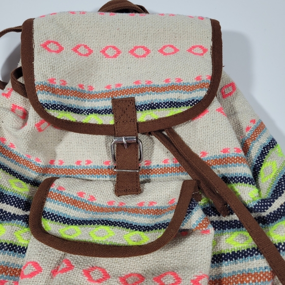 Old East Main Co. Mini Backpack Boho Aztec Western Style Multicolor 11”H x 10”L - Picture 10 of 10